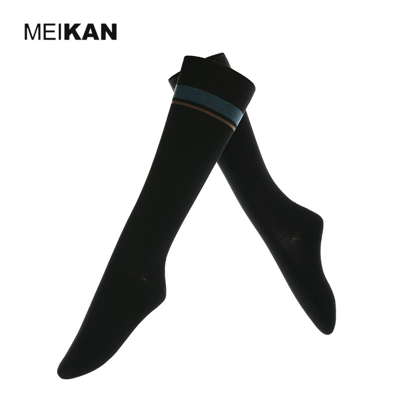 MEIKAN Pressure Tall Thin Socks, Knee Socks Naples Calf Socks Thin Lateral Stripes Density Weaver